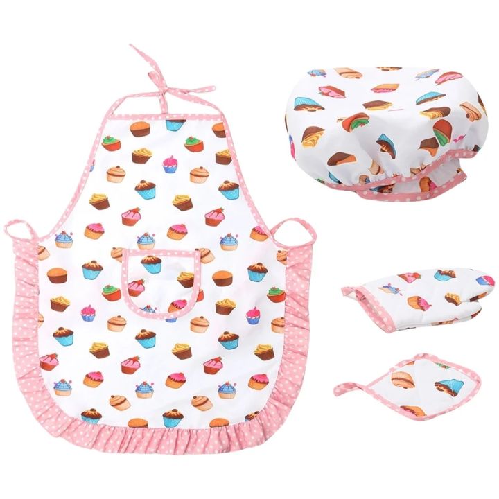 Leiyan2025 Boy Suit Children's Apron Kitchen Kids Toddler Cooking Girl Chef Kits White Hat Aprons