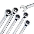 6mm/9mm Chrome Vanadium Steel Metric Fixed Head Ratchet Spanner Gear Wrench Open End & Ring Hand. 