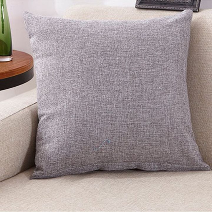 Solid Color Simple Pillow Cushion Soft Comfortable Pillow Bedroom Sofa Cushion Gray