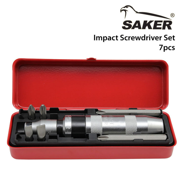 Impact Driver Screw driver Set - 7 Pcs - Metal Case