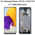LCD With Frame For Samsung Galaxy A72 4G A725F Display Touch Screen Digitizer Assembly Replacement Parts. 