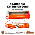 Orange Extension Cord | Trailer Socket | 13A Fused Plug Top | Lifetime Warranty | Orange Brand. 