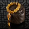 [ New ] Imitation Antelope Horn round Beads Bracelet Goat Horn Gourd Beads Bracelet Crafts Safety-Blessing Card Lucky Pendant Small Jewelry Single Circle. 