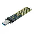 【M.2 USB Adapter 】 M2 SSD Adapter NVMe Enclosure M.2 to USB 3.1 Case for PCIE NGFF Key SSD Dual. 