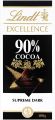 Lindt Dark 90% Cocoa 100g. 