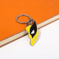 2pices/set Deadpool and Wolverine Keychain Necklace Best Friends Mask Half Love Heart Combine Pendant Choker For Friends Jewelry. 