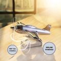 PROODOS Car Accessories Solar Car Perfumes And Fresheners for Dashboard | Solar Plane with Fragrance for Car (Silver) NUZ. 