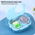 Boys and Girls Bento Lunch Box, Stainless Steel Sealed Lunch Box, 2/3 Compartment with Cutlery Soup Bowl, Compartment Insulated Lunch Box for School and Work. 