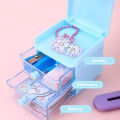 Cute Cartoon Sanrio Hello Kitty Cinnamoroll My Melody Kuromi Storage Box With Mini Drawer Jewelry Finishing Box Desk Organizer. 