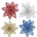 New Party 15cm Flowers Christmas Xmas Tree Decorations Glitter Hollow. 