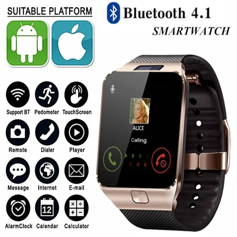 Bluetooth Smart Watch DZ09 Phone With Camera Sim TF Card Android Smar Digital Touch Screen Smart