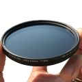 Variable ND Filter ND2-400 Neutral Density Filter Fader Adjustable 37/40.5/43/46/49/52/55/58/62/67/72/77/82/86mm Optical Glass. 