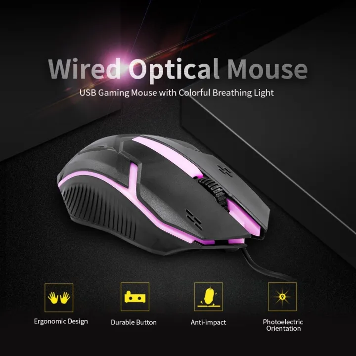 Wired Backlit Mouse Ergonomic Optical Mouse Computer Gaming Mouse Fashion Potable Fast Move Mouse for Laptop Pc