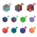 【Jingo】3D printed fractal irritability hexagon decompression artifact radish tower Fractal Fidget Hexagon Play. 