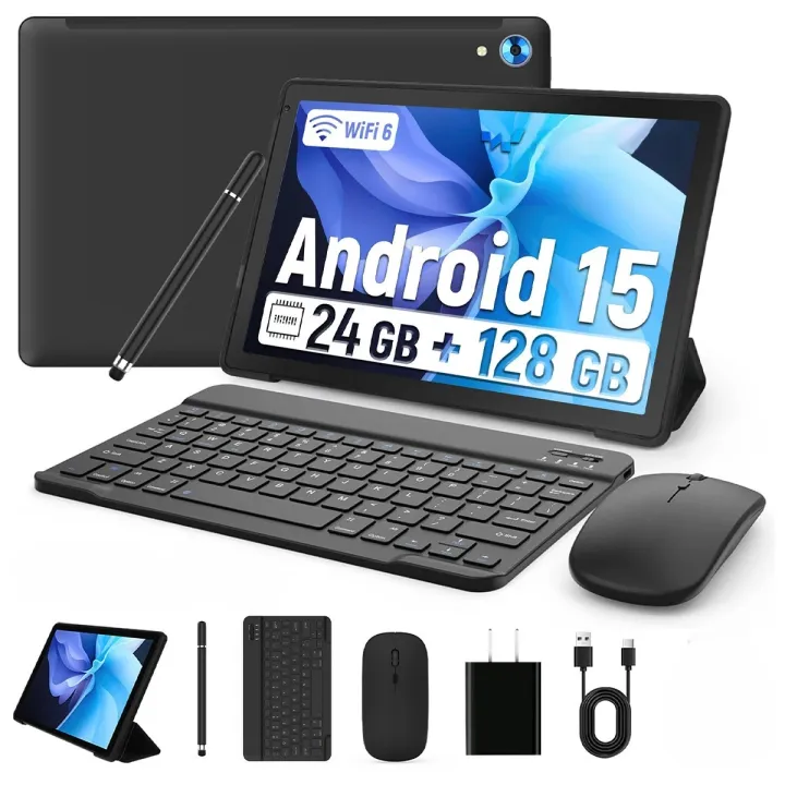 Brand%20New%20AUMI%2010.1%20Inches%20Tablet%20Keyboard%20Mouse%20Protective%20Case%20Stylus%20WIFI%206%20%20Camera%208MP+5MP%20Android%2015%20A523%20Octa%20Core%20Tablet%2024GB+128GB%201%20TB%20Expansion%20Tablet%20-%20Image%202