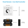 RF Wireless Wall- Mounted Touch Panel Dimmer Control Single Color LED Strip Lighting for DC5-24V 30A. 
