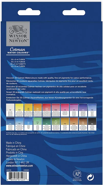 Winsor%20Newton%20Cotman%20Watercolor%20Paint%20Set%2010/20%20Colors%205ml%20(0.17-oz)%20Aluminum%20Tubes%20Beginners%20Aquarela%20Painting%20Art%20Supplies%20-%20Image%206