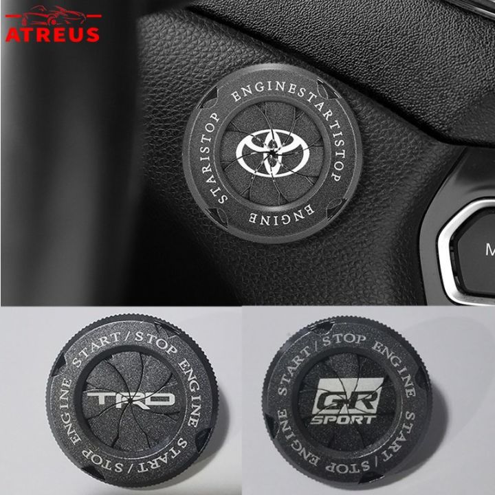 Toyota TRD Car Ignition Switch Ring Engine Start Stop Button Cover for Prius Fortuner Corolla Cross Altis CHR Yaris Ativ Camry Vios Hilux GR