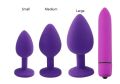 18+ Silicone Anal Plug Jewellery And Bullet Vibrator Set Adult Sex Toys. 