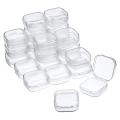 24Pcs Small Clear Plastic Beads Storage Containers Box with Hinged Lid for Storage of Small Items Crafts Hardware. 