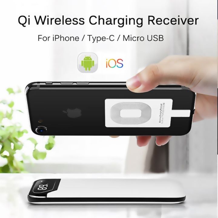 Support Qi Wireless Charging Receiver For Micro USB Type C iPhone 6 7 Plus Universal Fast Wireless Charger Adapter Receiver Coil