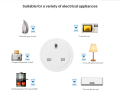 WiFi Smart Plug UK 16A + Remote Control + Voice Control + Timer + Count Down Timer + Power Usage Monitor. 