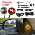 【Red】 Car Blind Spot Monitoring System Ultrasonic Sensor Distance Assist Tool Blind Spot Mirror System. 