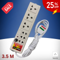 Prime Power Multi Plug Power Extension Cord High Grade Multi Functional Power Cord Socket Square Pin Made in Sri Lanka  6 Months Warranty  3.5 M, 5 M, 7 M Long Cable. 