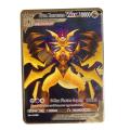 New Pokemon Anime Scarlet Violet Charizard Miraidon Koraidon Gold Black English Metal Cards Vmax Mega GX Game Collection Cards. 
