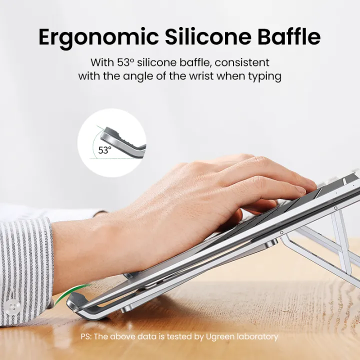 UGREEN%20Laptop%20Stand%20Holder%20For%20MacBook%20Air%20Pro%20Notebook%20Adjustable%20Foldable%20Aluminum%20Laptop%20Notebook%20Stand%20For%20PC%2011/13/17%20Inch%20-%20Image%203