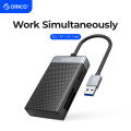 ORICO USB 3.0 USB C Card Reader 4 in 1 Memory Smart Card Reader SD TF CF MS Compact Flash Card Adapter 15cm Cable for Laptop. 