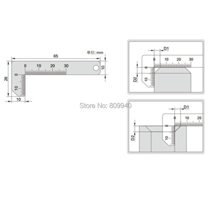 0-15mm Steel Chamfer Gauge Ruler 90 Degree Ruler Right Angle Accuracy Pocket Welding Tool