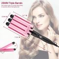 3 Barrels Hair Curler - Curling Iron Wand 25mm Mermaid Hair Waves with 2 Adjustable Temperature Control, Quick Heating Iron Curling Tongs for Long or Short Hair Styling. 