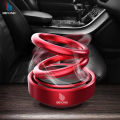 Air Freshener HIGH DURABLE METAL Solar powered Dashboard Ornament Spinning Double Ring Perfume for car Aromatherapy Car interior decoration. 