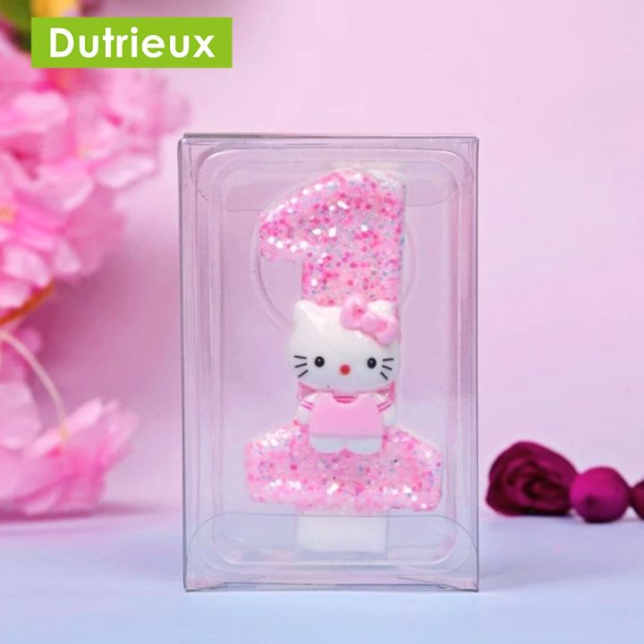 3D Pink Cartoon Creative Digital Candle Birthday Cake Cute Decoration ...