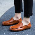 【ZIME】big size 36-47 slip on casual men loafers spring and autumn mens moccasins shoes men's flats shoes. 