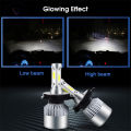 Vocoal 2 PCS Automobile 8000LM LED Headlight Lamp S2 Auto Car Headlight Car Front Light 360 Beam Bulb Auto Head Light H4/HB2/9003. 