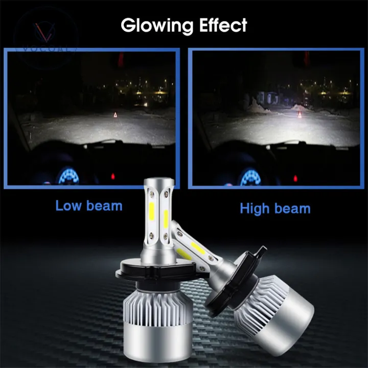Vocoal%202%20PCS%20Automobile%208000LM%20LED%20Headlight%20Lamp%20S2%20Auto%20Car%20Headlight%20Car%20Front%20Light%20360%20Beam%20Bulb%20Auto%20Head%20Light%20H4/HB2/9003%20-%20Image%203