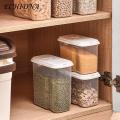 Kitchen Organization Transparent Sealed Grain Storage Container with Filter Double-open Lid for Home 1.2l/1.8l Food Storage Box. 