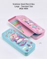 Pencil Box Cute Design Stainless Steel Pencil Case for Kids & Students. 