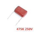 【FOOT SOFA】2Pcs Original CBB Capacitor 475K 250V 475 4.7Uf CBB21 CBB22 Metallized Polypropylene Film Capacitor Pitch 25MM New Original. 