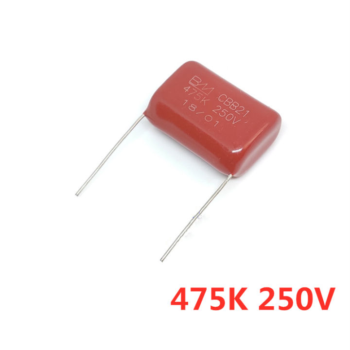 【FOOT SOFA】2Pcs Original CBB Capacitor 475K 250V 475 4.7Uf CBB21 CBB22 Metallized Polypropylene Film Capacitor Pitch 25MM New Original