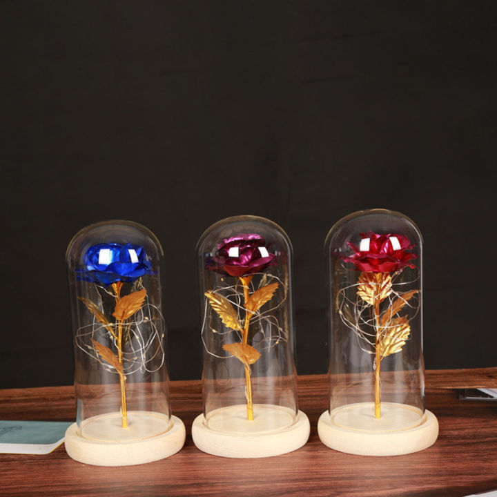 Glass%20Rose%20Flower%20Gift%20Exquisite%20Luminous%20Rose%20In%20Glass%20Dome%20-%20Image%207