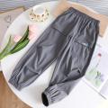 Girls Summer Quick-Drying Pants Western Style Boys and Girls Summer Clothes Ice Silk Anti Mosquito Pants Medium and Big Children Summer Clothes Thin Sports Trousers. 