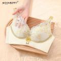 Women Underwear Chinese Embroidery Lace Gathering No Steel Rings To Prevent Sagging Ladies Breathable Comfortable Bra. 