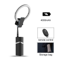 10 Inch Mini Portable LED Tripod Desktop Adjustable Remote Control Lamp for Live Streaming Black. 