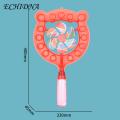ECHIDNA Bubble Wand with Liquid Plate Colorful Windmills Bubble Maker. 