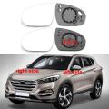 For Hyundai Tucson 2015 2016 2017 2018 2019 2020 Door Wing Rear View Mirrors Lenses Outer Rearview Side Mirror White Glass Lens. 