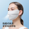 Sun Protection Sunshade Eye Protection Face Mask Uv Protection Mask Three-Dimensional Summer Ice Silk Sun Protection Mask Full Face Ladies. 
