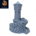 3D Printed Watch Tower - Dark Blue Color - PLA - 130mm Height. 